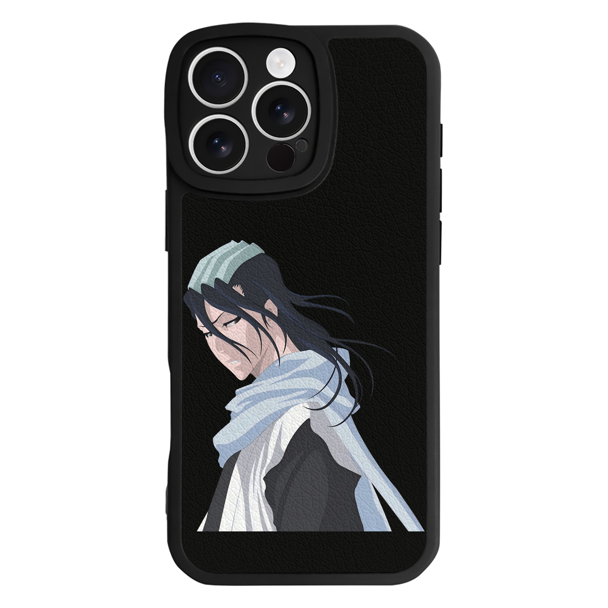 （画像用） ブリーチ くちき びゃくや BLEACH Kuchiki Byakuya 【iPhone 16シリーズ対応】シリコンスマホケース（レザー調） 材質：シリコン